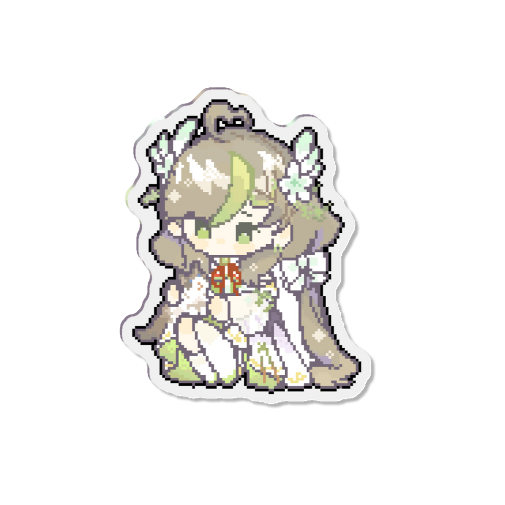 Milky Green 8-Bit Fridge Magnet