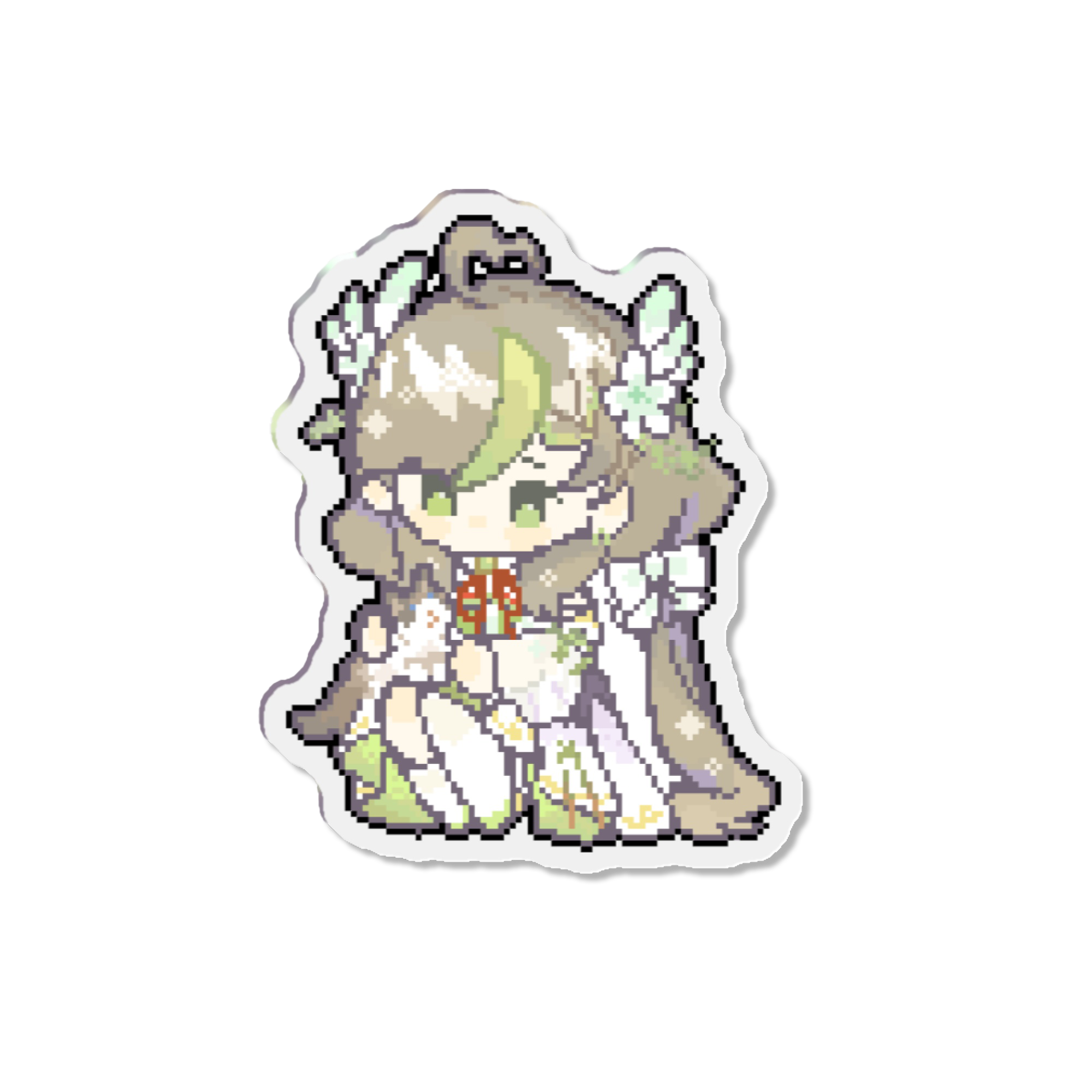 Milky Green 8-Bit Fridge Magnet