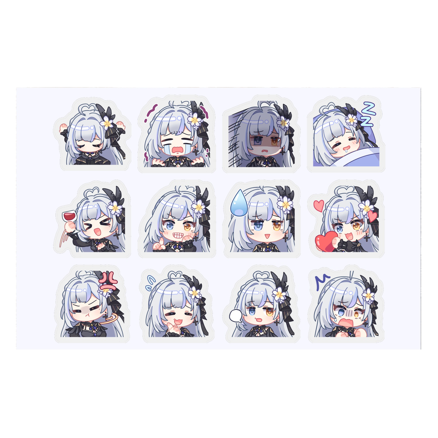 Milky Green Undead of the Night Stickers