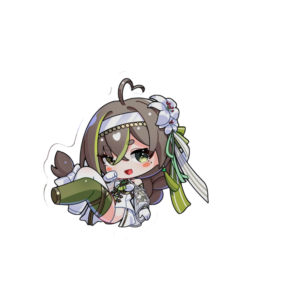 Milky Green White Battle Suit “Travel with Me” Acrylic Stick