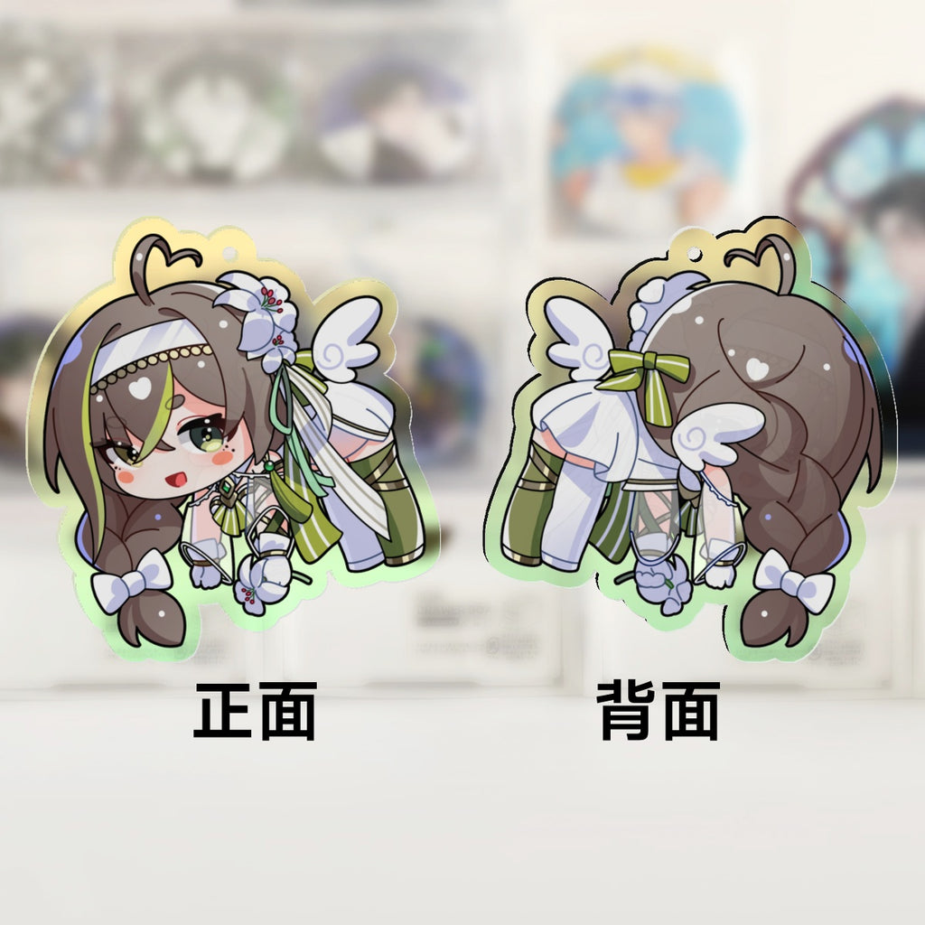 Milky Green White Battle Suit Chibi Ver. Keychain Pendant