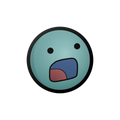 Twitch Emote D: Scared Face Badge