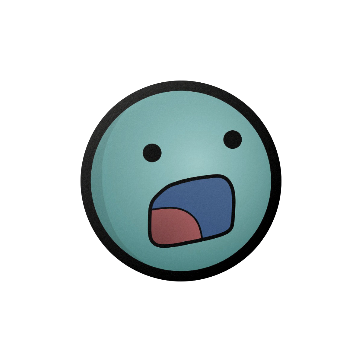 Twitch Emote D: Scared Face Badge