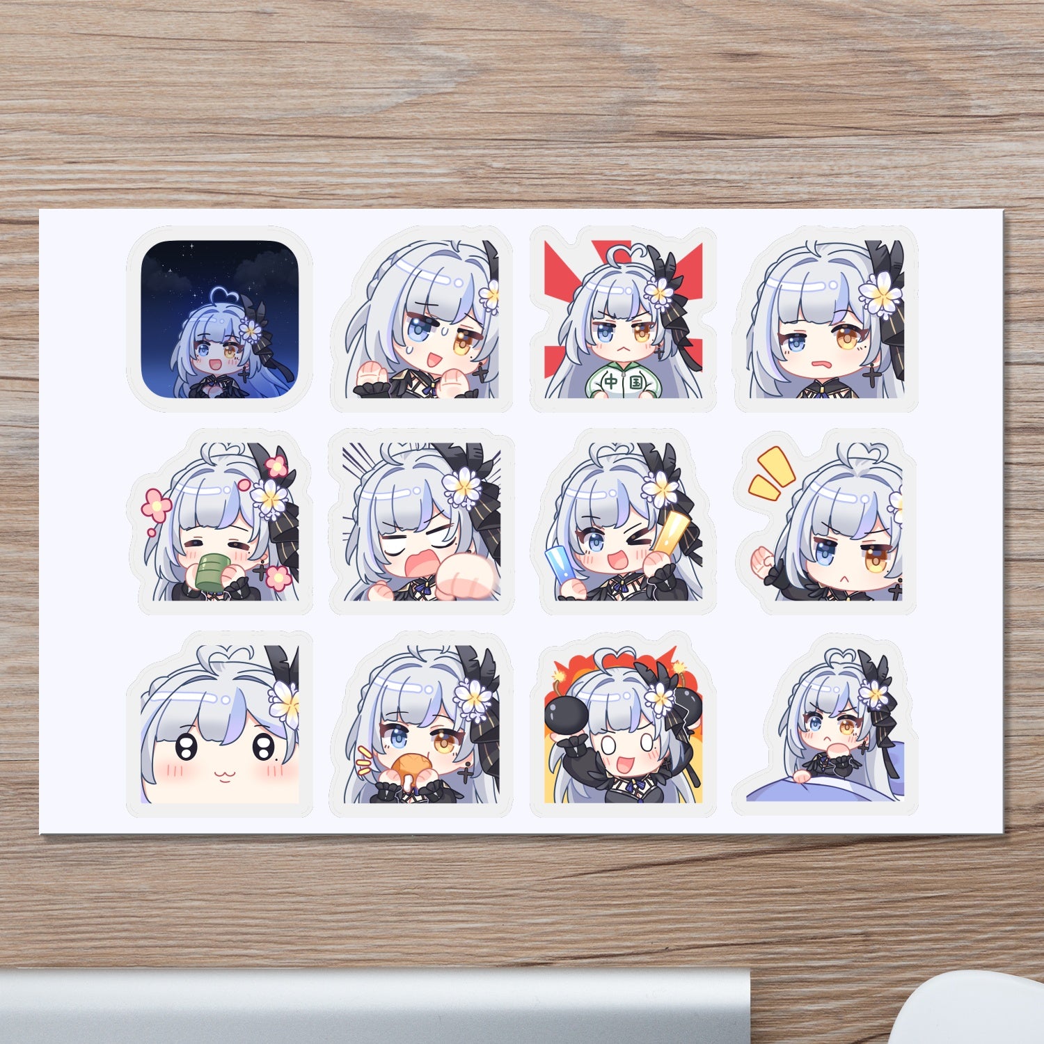 Milky Green Undead of the Night Stickers