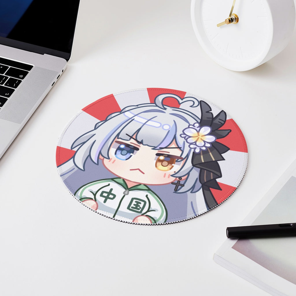 Milky Green Undead of the Night Round Mouse Pad