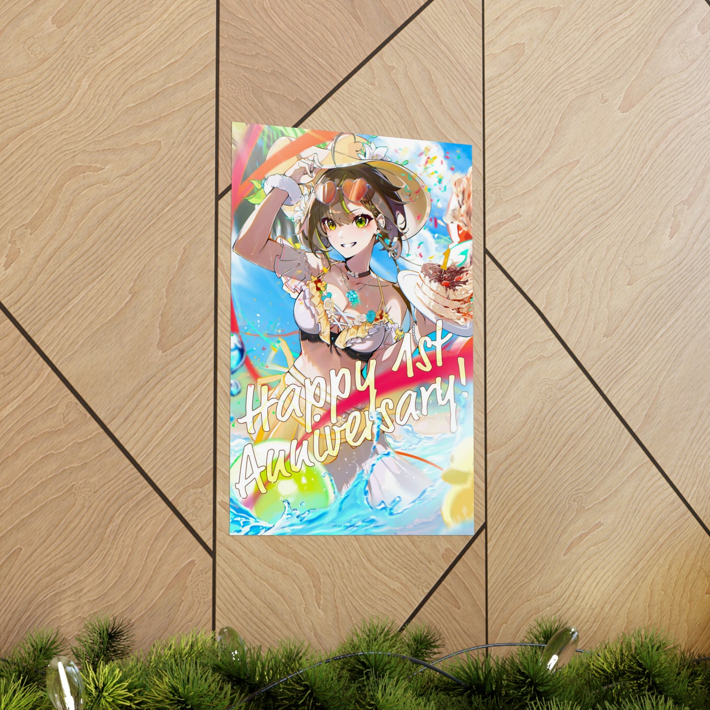 Milky Green Happy 1st Anniversary Bikini Poster (US)