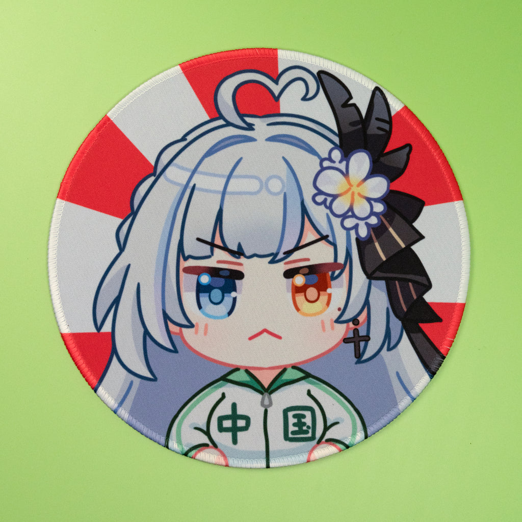 Milky Green Undead of the Night Round Mouse Pad