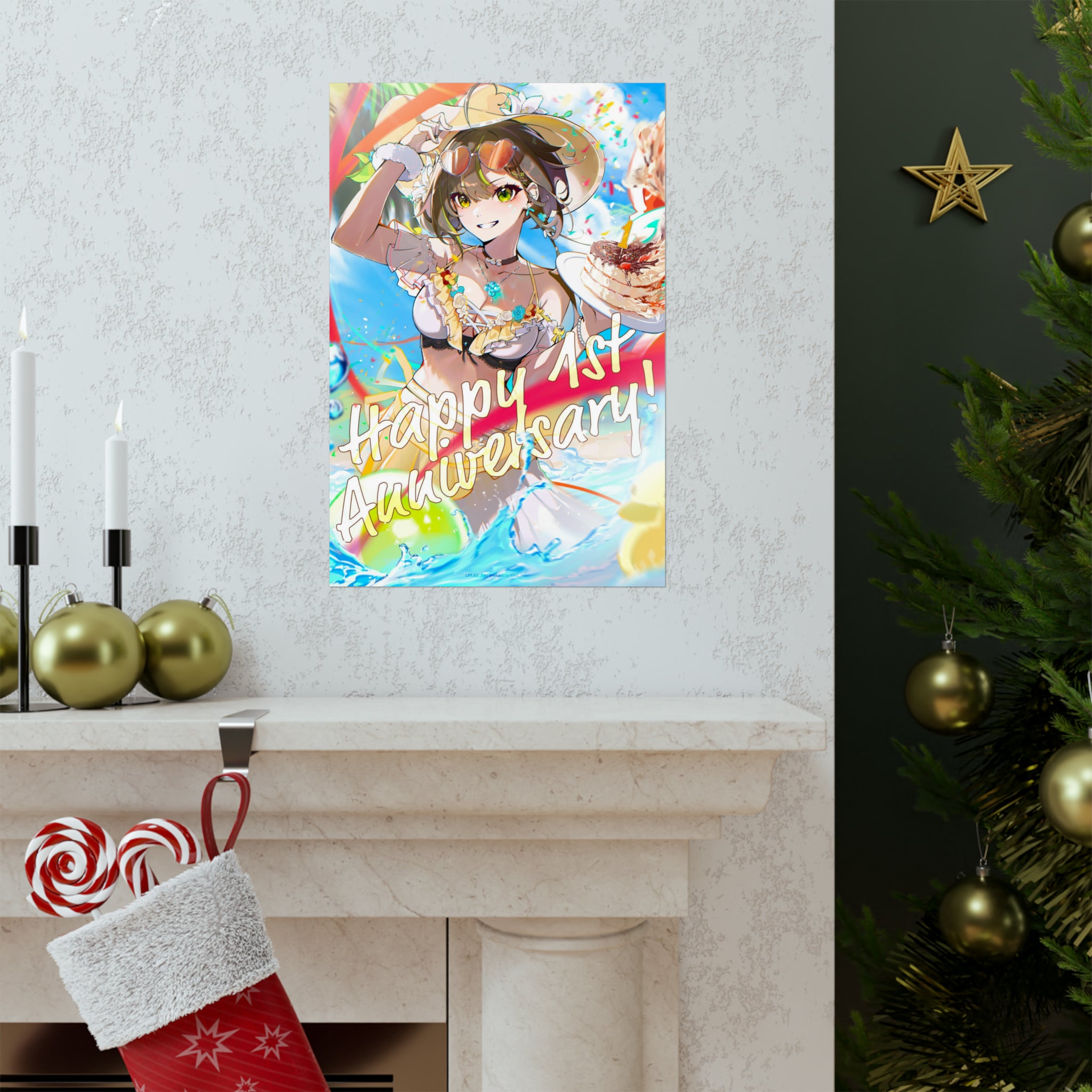 Milky Green Happy 1st Anniversary Bikini Poster (US)