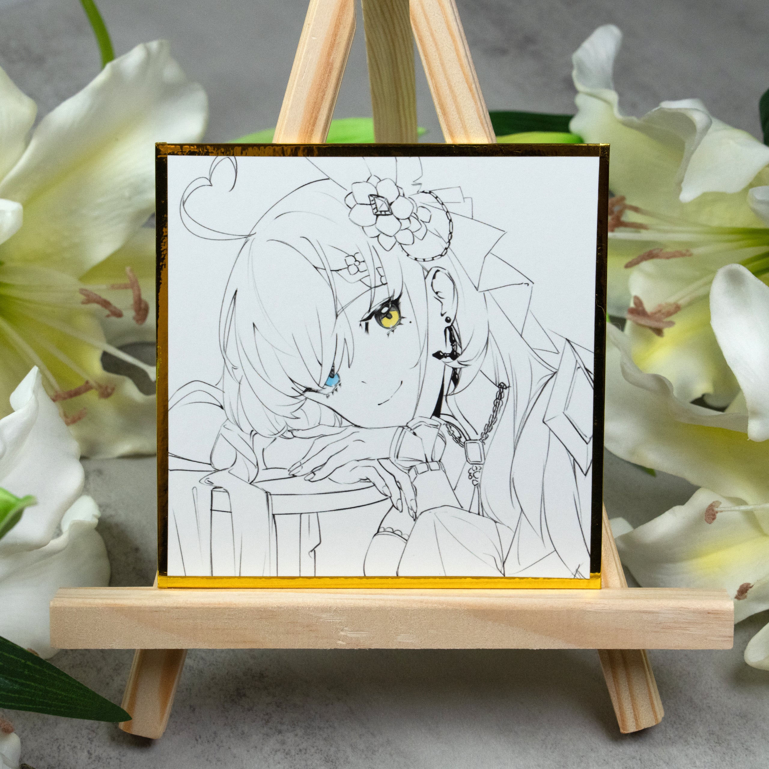 Milky Green Undead of the Night Sketch Ver. Unsigned Shikishi