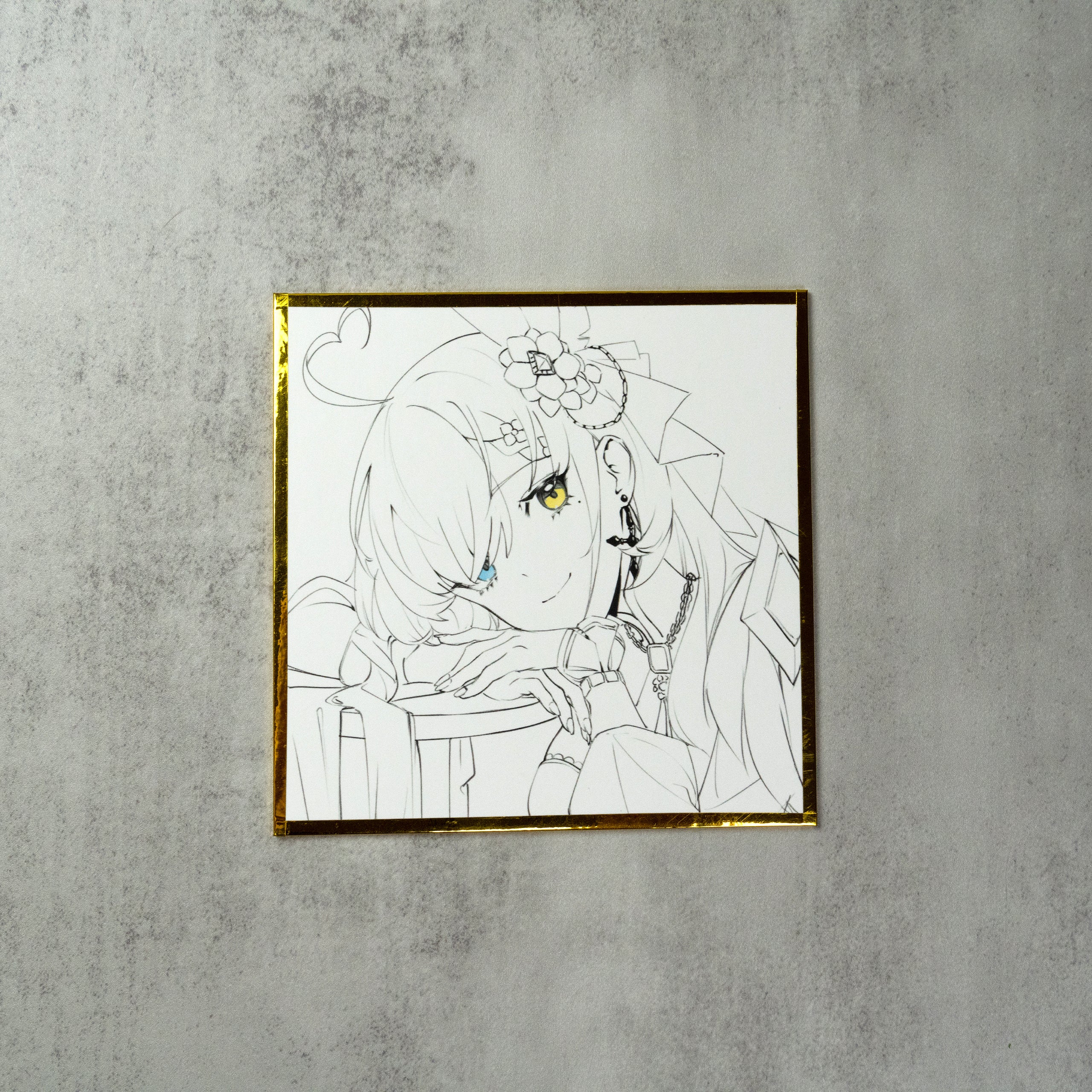 Milky Green Undead of the Night Sketch Ver. Unsigned Shikishi