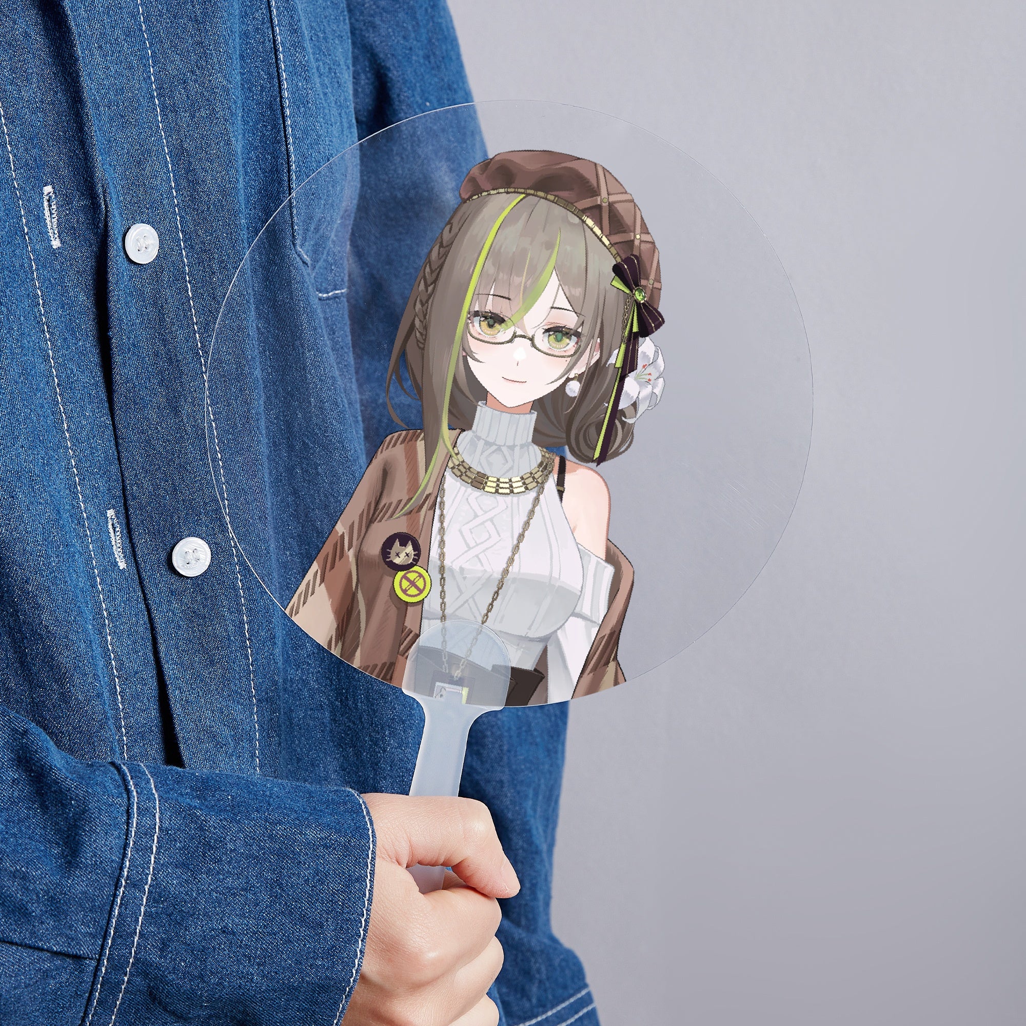 Milky Green Spring/Fall Suit Fan