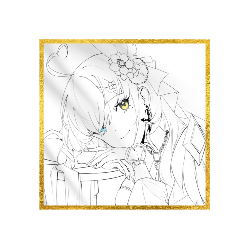 Milky Green Undead of the Night Sketch Ver. Unsigned Shikishi