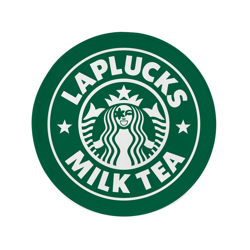 LAPLUCKS MILK TEA スターバックス パロディ ラウンド ラグ