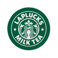 LAPLUCKS MILK TEA スターバックス パロディ ラウンド ラグ