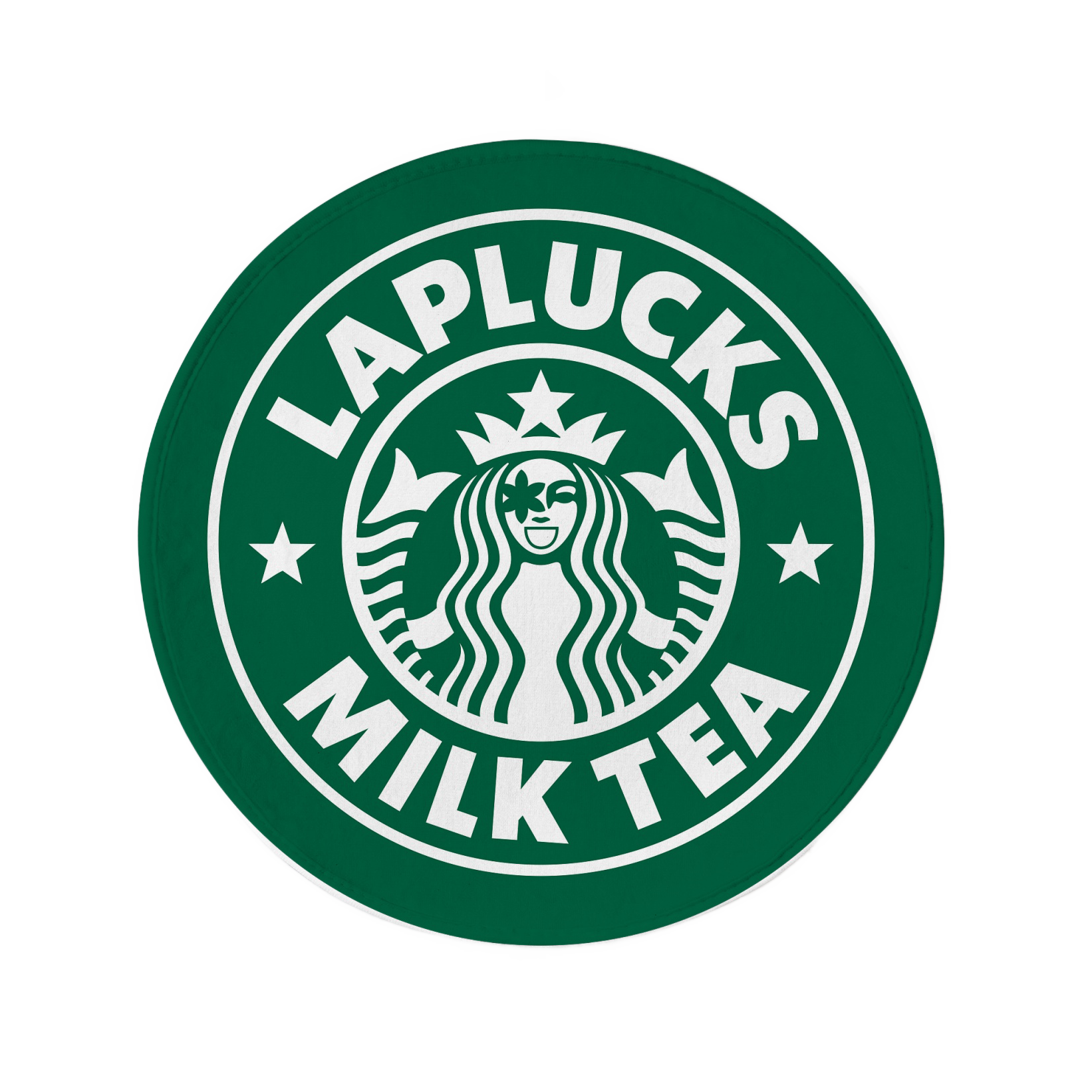 LAPLUCKS MILK TEA スターバックス パロディ ラウンド ラグ