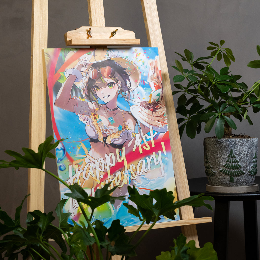 Milky Green Happy 1st Anniversary Bikini Poster