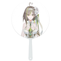 Milky Green White Battle Suit Hand Fan