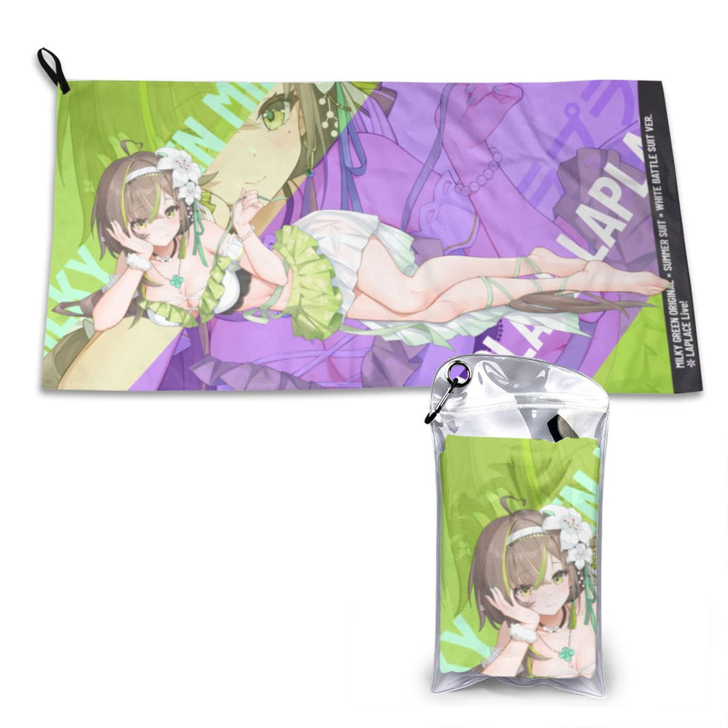 Milky Green Original × Summer Suit × White Battle Suit ver. Remix Quick Dry Towel