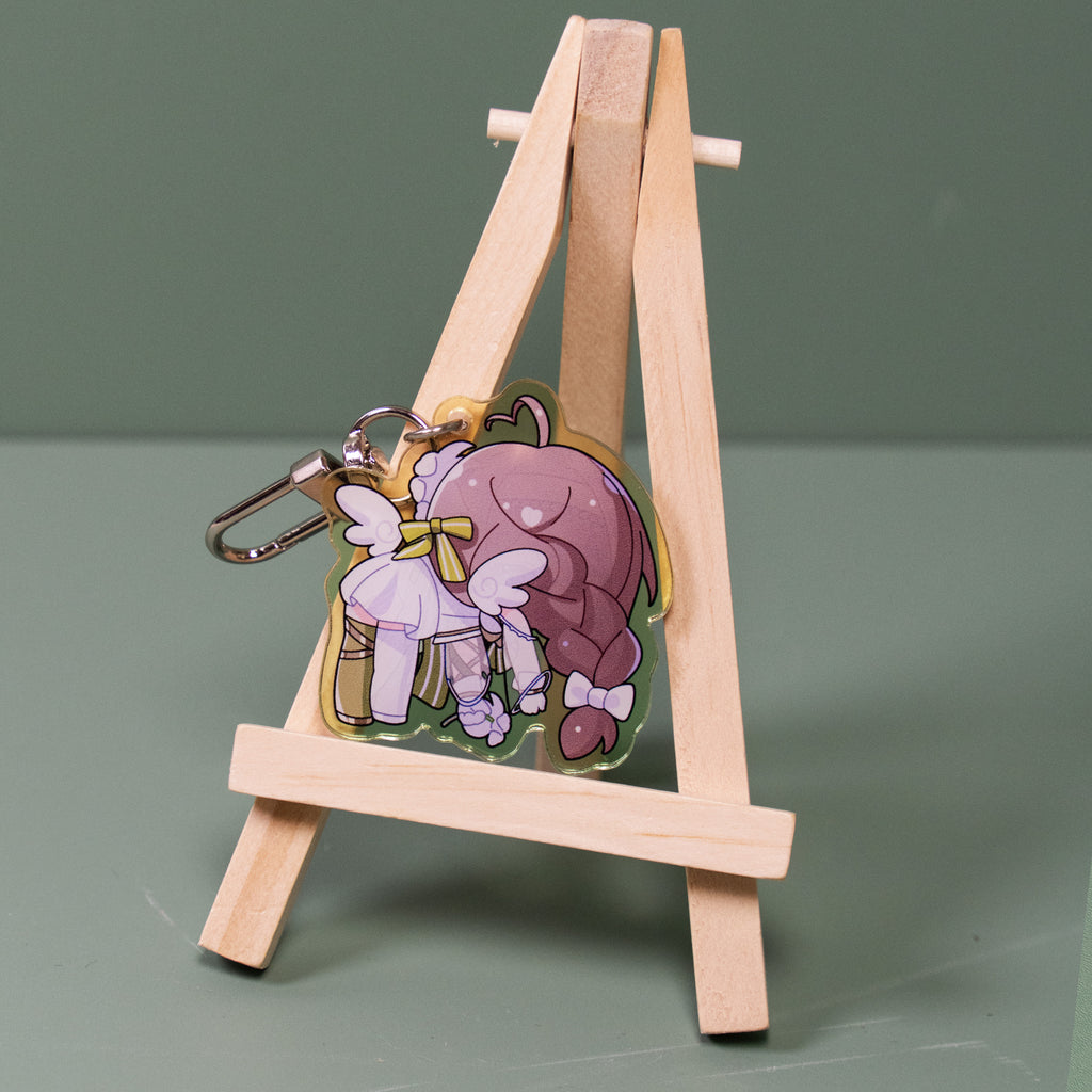 Milky Green White Battle Suit Chibi Ver. Keychain Pendant