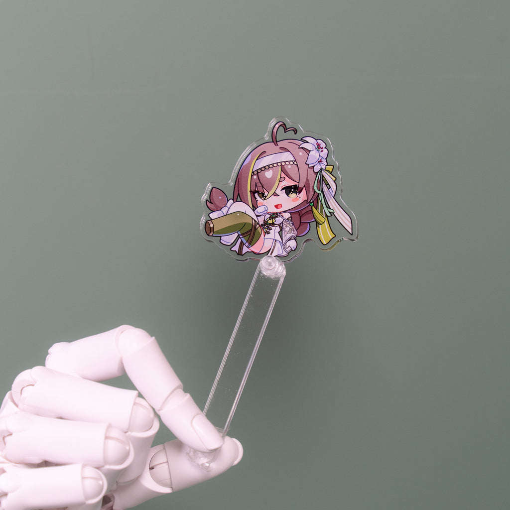 Milky Green White Battle Suit “Travel with Me” Acrylic Stick