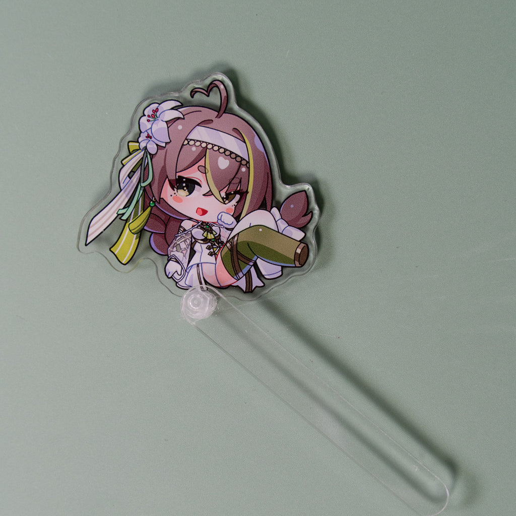 Milky Green White Battle Suit “Travel with Me” Acrylic Stick