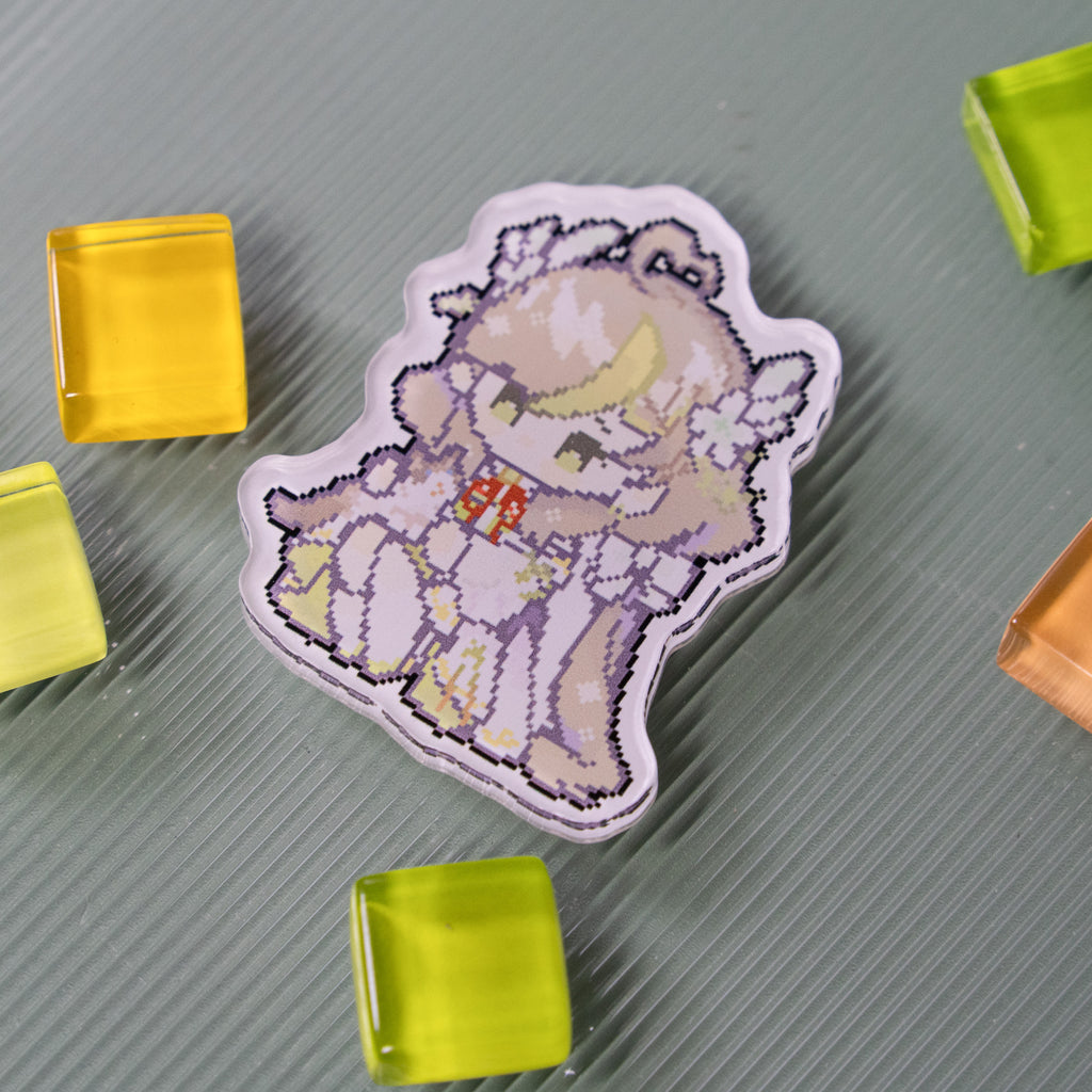Milky Green 8-Bit Fridge Magnet