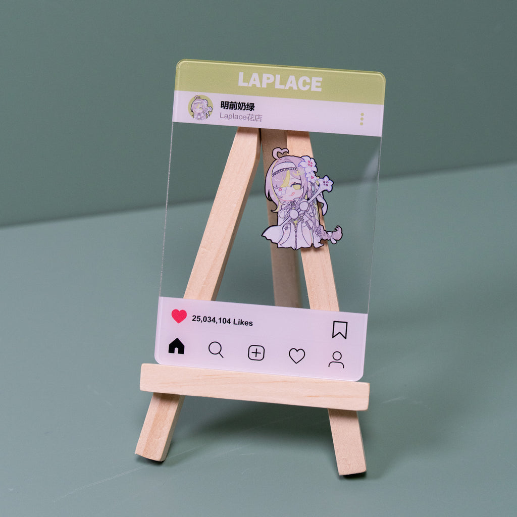Milky Green White Battle Suit “Take a Scoop” Acrylic Card
