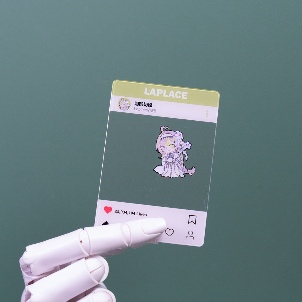 Milky Green White Battle Suit “Take a Scoop” Acrylic Card