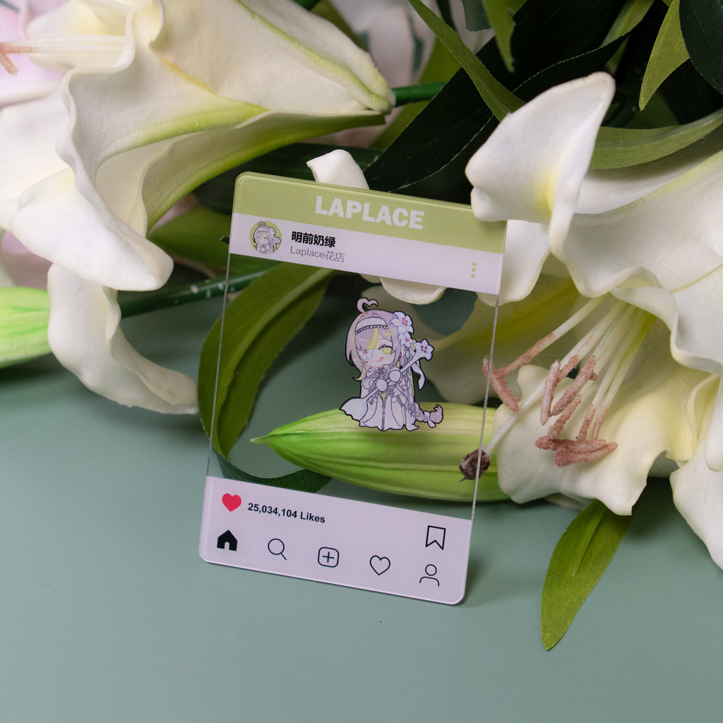 Milky Green White Battle Suit “Take a Scoop” Acrylic Card