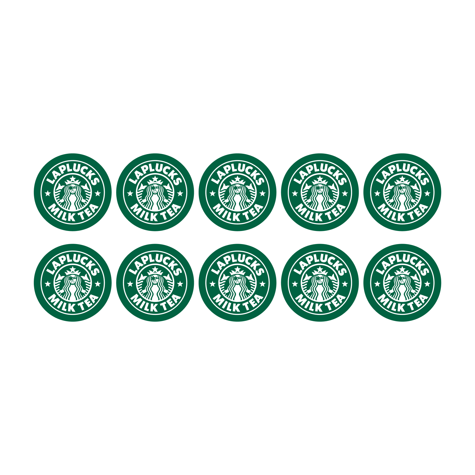 LAPLUCKS MILK TEA スターバックス パロディ ステッカー