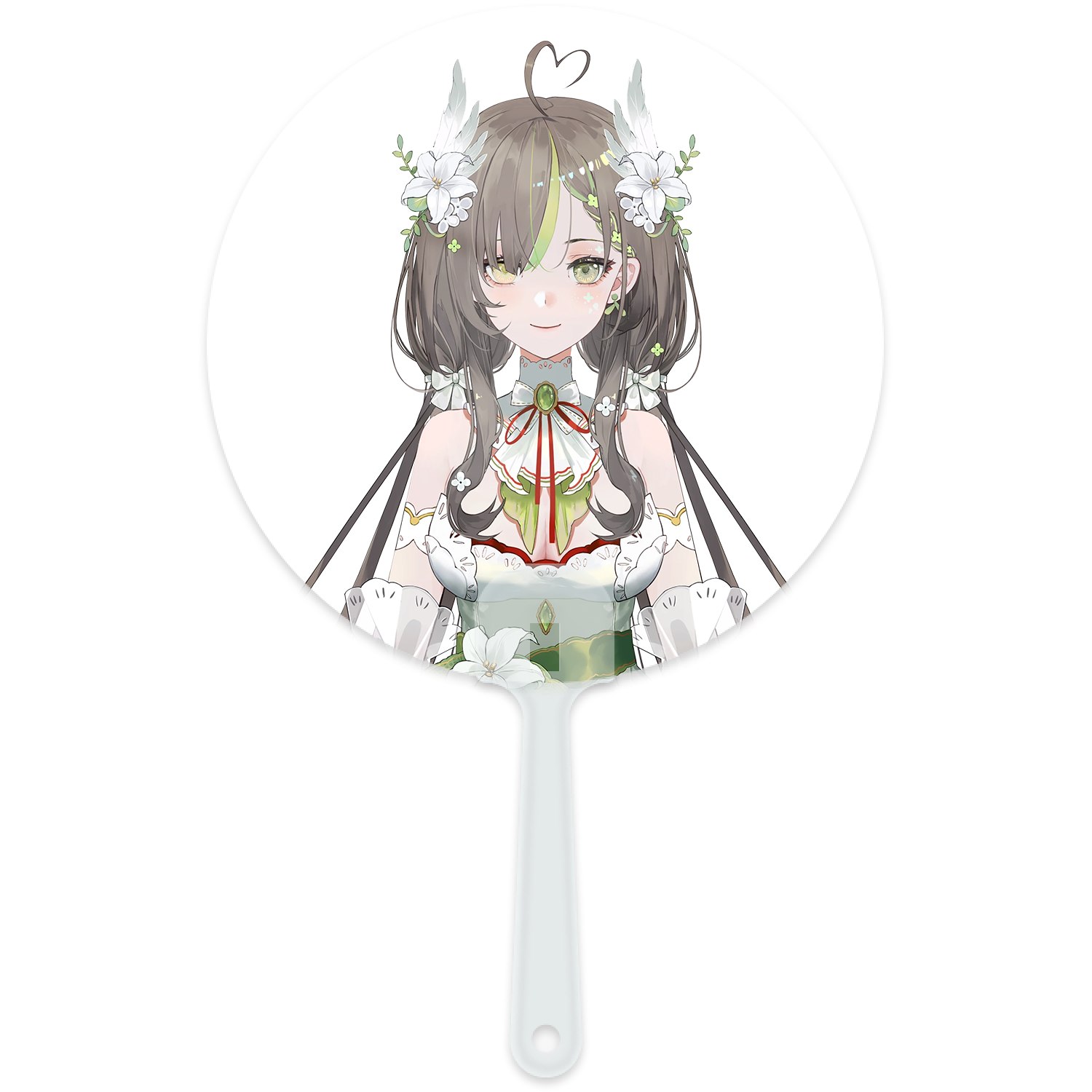 Milky Green Hand Fan 