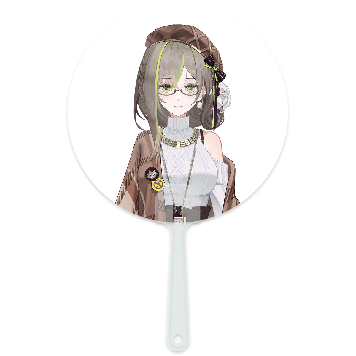 Milky Green Spring/Fall Suit Fan