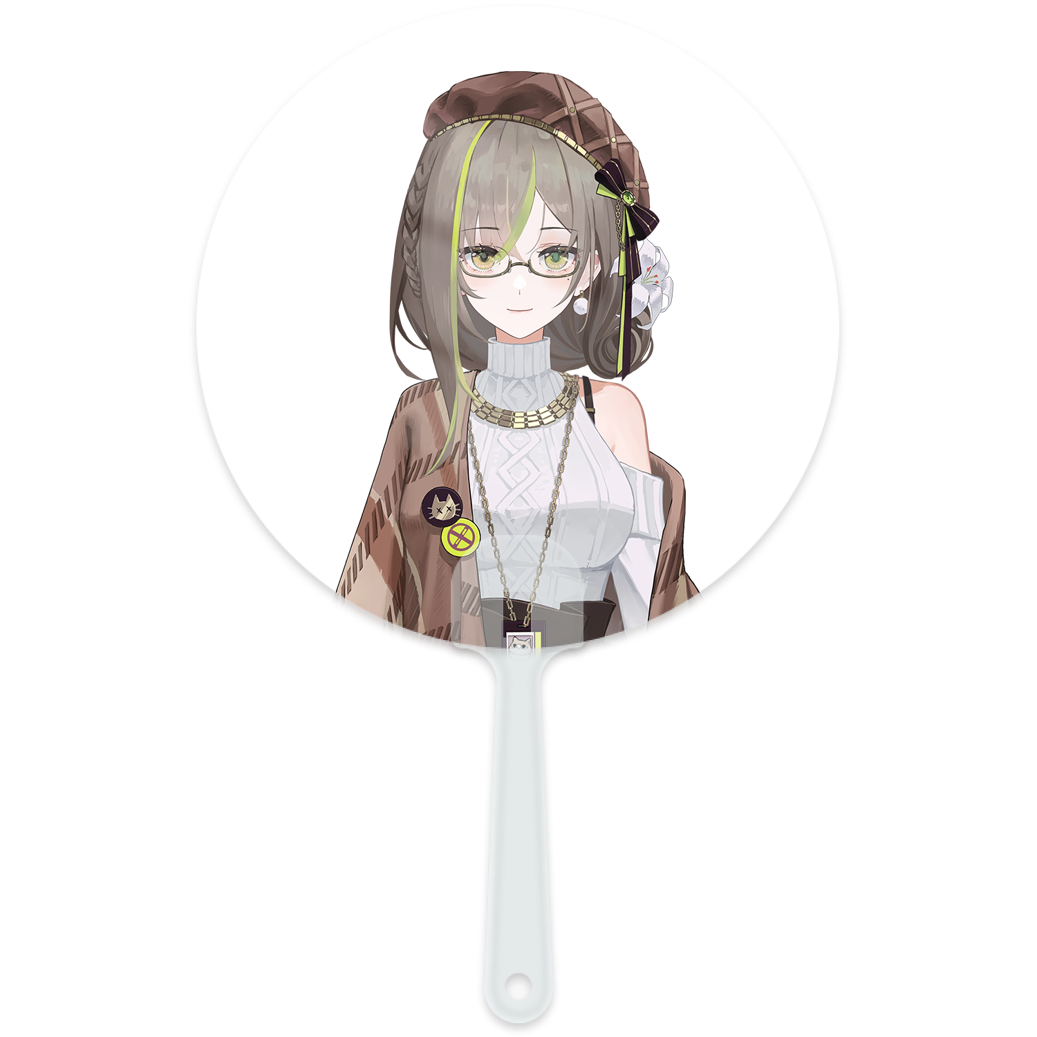 Milky Green Spring/Fall Suit Fan